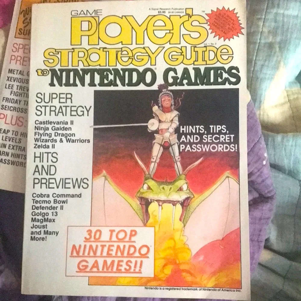 Vintage 1988 Game Player’s Strategy Guide to Nintendo Games : Vol. 1, No. 2